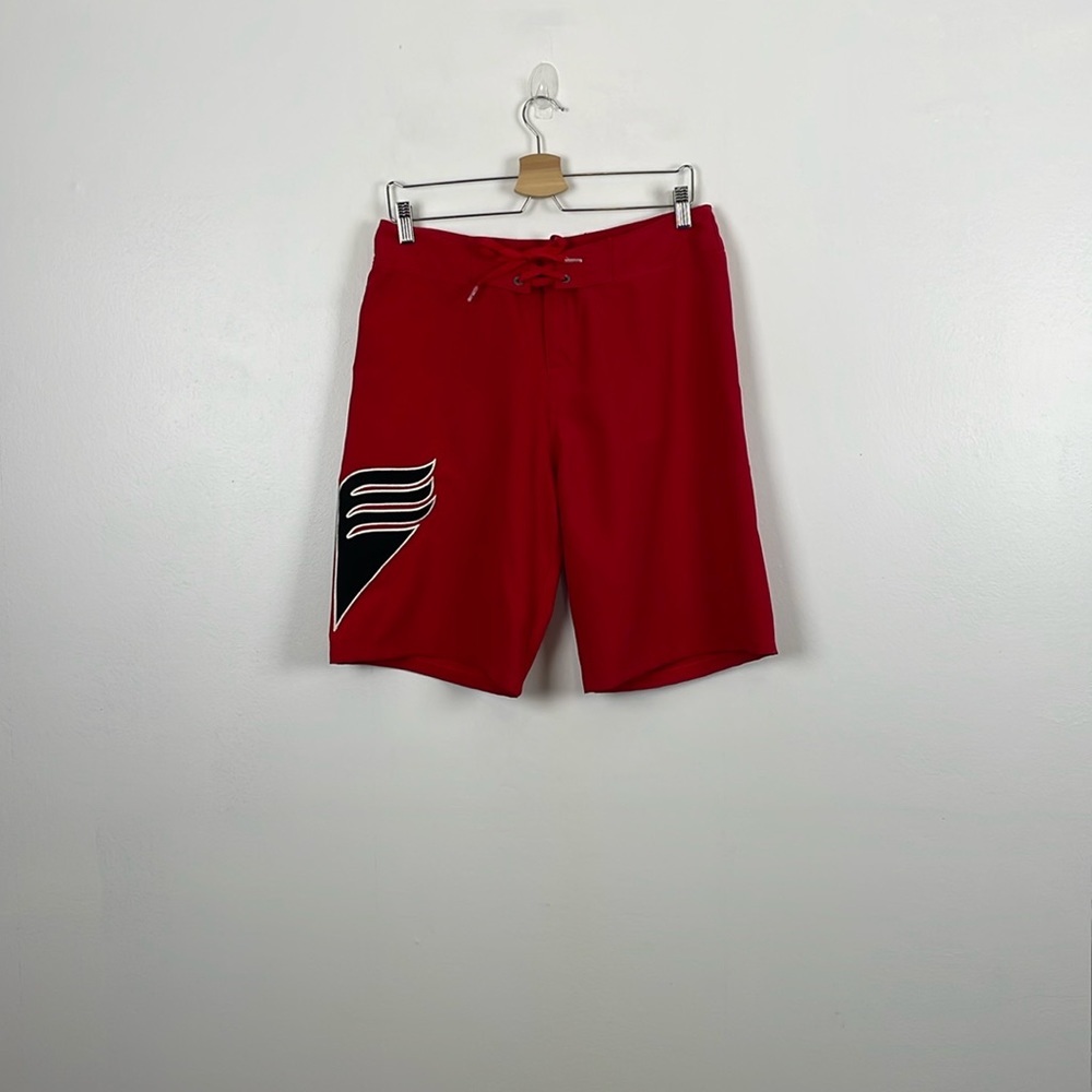 TYR Mens 32 Red Swimwear Shorts 1 Back Pocket Tie Front Relaxed Comfortable Pant